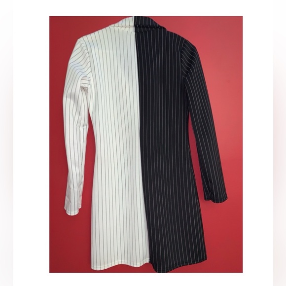 Black Stripe Blazer Dress - Picture 2 of 3